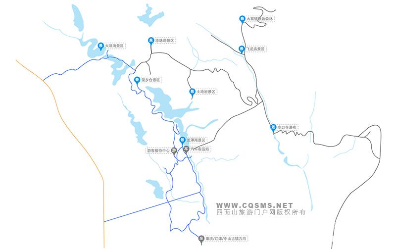 江津四面山農家樂推薦選擇 四面山農家樂地圖